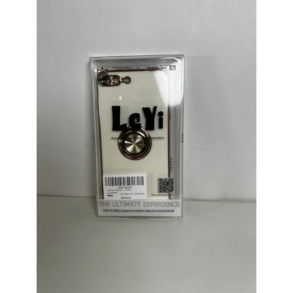 LeYi Phone Case iPhone 7 Plus Ring Holder‎ Rose Gold Clear